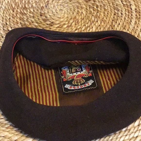 Authentic vintage basque 100% wool beret in brown - Picture 7 of 7